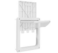 Porta per cani per animali domestici - 29x35x4 cm Build ABS grande, protezione del clima trasparente, tunnel regolabile con serratura scorrevole | Porta del gatto per pareti all'aperto, sicurezza dome