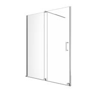 Porta Per Doccia Installazine In Nicchia Scorrevole vetro 8 MM anticalcare reversibile Telaio Cromato (166-170 cm h 200)