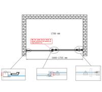 BOX DOCCIA SCORREVOLE 8 MM LUSSO PER NICCHIA, H 190 CM, 168-170.5 CM