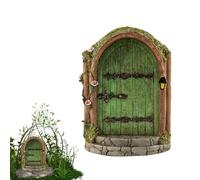 Porta Per Fate Ed In Miniatura - Decorazione Per Alberi In Legno Dipinta A Mano Per Giardini E Stanze | Design Realistico Del Bosco Con Rampicanti E Insegna Di Benvenuto | Ornamento Magico Per Us