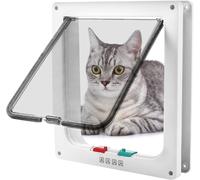 Porta per Gatti E Cani, Gattaiola Con Entrata E Uscita Controllabile 4 Vie, Port