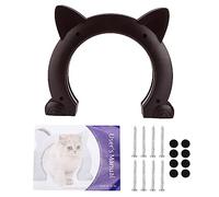 Porta per Gatti Porta Interna, Porta per Gatti Porta per Animali Domestici Porta per Lettiera Nascosta Porta per Animali Domestici, Chiusura Sicura a Prova di Animali Domestici, Facile(Marrone)