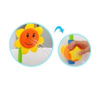 Porta per la Doccia da Bagno per Bambini Pressurizzato Girasole per Neonati, Testa di Assorbimento 'acqua Regolabile a 80 °, abilità Manuale, Doccia in Odore Sicuro per (Guida