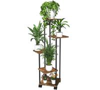Porta Piante da Interno 5 Livelli, Supporto Per Piante con Ruote Rimovibili, Scaffale Porta Piante Esterno, Portavaso per Soggiorno Giardino Balcone