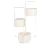 Porta piante Yes Everyday 0722916 KEYRA pieghevole con 3 vasi Bianco