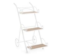 Porta piante Yes Everyday 0741590 GUENDA 3P con ruote Bianco