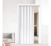 Porta pieghevole a fisarmonica con maniglia aggiornata e kit binario a rulli per una facile installazione e risparmio di spazio in armadi e camere da letto