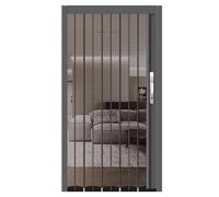 Porta pieghevole a fisarmonica con telaio in alluminio e rete, soluzione scorrevole senza foratura, per soggiorno, dispensa, cancello divisorio magnetico per privacy