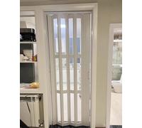 Porta pieghevole a fisarmonica, divisorio salvaspazio per lavanderia, divisorio temporaneo, pannello in vinile avvolgibile