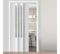 Porta pieghevole a fisarmonica in PVC, portone interno ritrattabile insonorizzato impermeabile per il divisorio della cucina