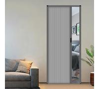 Porta pieghevole a fisarmonica insonorizzata, porta scorrevole per la privacy per camera da letto e bagno, porta doccia retrattile con maniglia, tessuto cellulare