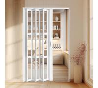 Porta pieghevole a scomparsa, porta a fisarmonica in alluminio, senza foratura, isolamento acustico, guarnizione magnetica per ufficio, soggiorno, camera da letto, bagno