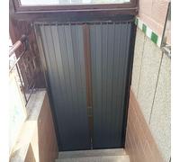 Porta pieghevole antifurto con serratura per un ingresso sicuro, porta a fisarmonica con telaio in alluminio, ideale per porte, cantine e accesso alle scale