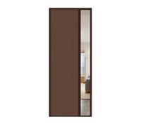 Porta Pieghevole Con Telaio In Alluminio, Porta Scorrevole Dell'armadio | Risparmio Di Spazio, Tessuto A Nido D'ape Invisibile E Retrattile, Per Soggiorno, Camera Da Letto, Bagno(Brown,24x82in)