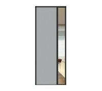 Porta Pieghevole Con Telaio In Alluminio, Porta Scorrevole Dell'armadio | Risparmio Di Spazio, Tessuto A Nido D'ape Invisibile E Retrattile, Per Soggiorno, Camera Da Letto, Bagno(Gray,60x82in)