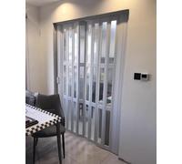 Porta pieghevole in PVC con finestre, divisorio salvaspazio per soggiorno, ingresso e divisorio interno