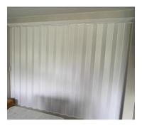 Porta pieghevole in PVC personalizzabile con binario e telaio, doccia retrattile salvaspazio e divisorio per cucina, lavanderia, corridoio (230 x 240 cm)