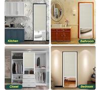 Porta pieghevole invisibile a nido d'ape, senza trapano, porta scorrevole a fisarmonica per armadio, cucina, camera da letto, soggiorno, lavanderia, cancelletto divisorio retrattile (cachi, 44 x 80)