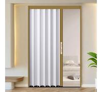 Porta Pieghevole Nascosta Grigio,Porta Soffietto da Interno,Materiale in Lega di Alluminio Resistente,Isolato Termicamente e Schermante Dalla Luce,per Cucine,Camere da Letto e Soggiorni 100×189cm