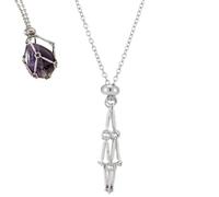 Porta Pietre Vuote Con Cordino Per Collana, Corda Per Gabbia Per Supporto In Cristallo, Collana Con Cordoncino In Pietra Di Cristallo, Espositore E Organizzatore Di Gioielli Elegante E Durevole