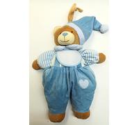 Porta pigiama Orso con bavaglino decorativo in tela aida