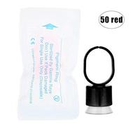 Porta pigmenti monouso per tazze per anelli per inchiostro tatuaggio con spugna per microblading Trucco permanente(50Pcs-nero)