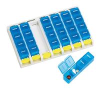 Porta pillole settimanale | organizzatore medicinali 21 scompartimenti