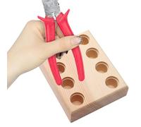 Porta Pinze Organizer, Base in legno multifessura, Organizer per perline e attrezzi, per Garage, Banco da Lavoro, Armadio, Meccanico, Servizio di Manutenzione, Lavori di Costruzione e Cantiere Edile