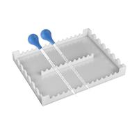 Porta pipette, organizer in acrilico per pipette, supporto a 22 scomparti per pipette e agitatore in vetro con supporto da 10 mm e 14 mm per riporre attrezzature