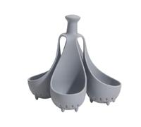 Porta piselli da cucina compatto a 4 uova con scarico per stufare al vapore di spazio cucina