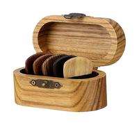 Porta plettri ovale per ukulele, porta plettri compatto per orecchini, elegante organizer per gioielli, espositore per gioielli, scatola portatile per plettri per chitarra, ukulele da 8 cm, custodia