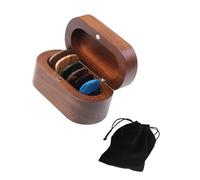 Porta plettri per chitarra in legno con sacchetti di velluto e 10 plettri per organizzare la scrivania, set regalo perfetto per decorare la scrivania, confezione regalo decorativa