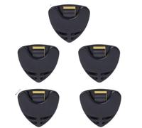 Porta plettri per chitarra in plastica, 1/5/10 pezzi porta plettro for chitarra custodia in plastica for rapida for autoadesiva a forma di triangolo(5 Pcs)