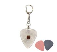 Porta plettro per chitarra, leggero, trasparente, con portachiavi, per persone amate, uomini, giocatori, musicisti, amanti dei giocatori, principianti, donne e ragazzi