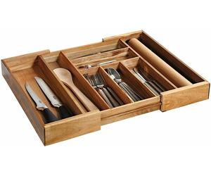 Porta posate Allungabile in Bambu' Legno 35/58X43X6,5H KESPER
