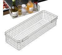 Porta posate da cucina - Cesto portaoggetti in acciaio, supporto organizer portautensili portatile, design traspirante, supporto contenitore multiuso | Easy Access Setup Camping Backpacki