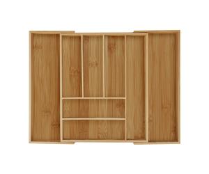 Porta posate estendibile in bambù Organizer estensibile Portaposate regolabile