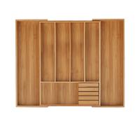 Porta posate estendibile in bambù Portaposate regolabile Organizer da cassetto