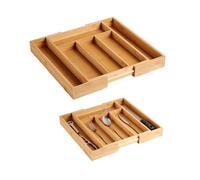 Porta Posate in Legno Bambù Espandibile Regolabile 6spazi Allungabile fino a 41c