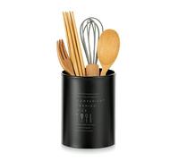 Porta Posate Mestoli Utensili Cucina: Vaso Porta Mestoli Da Cucina Nero in Inossidabile Porta Posate Da Scolare Vintage in Stile Nordico Durevole Scola Organizzatori di Posate con Superficie Opaca