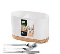 Porta posate - Porta bacchette | Colino per utensili | Scolapiatti per utensili | Conservazione per bacchette | Scolapiatti da cucina con 2 scomparti per casa, caffè o ristorante