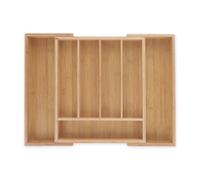 Porta posate regolabile in bambù Organizer per cassetti 5 scomparti