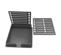 Porta P'ost-it Con 2 Modelli, Dispenser Per Blocchi Adesivi Per Liste Di Cose Da Fares Con Stencil, Organizer Per Blocchi Note Con Modello Di Disegno A Linee, Forniture Da Scrivania Per Uffici, Casa