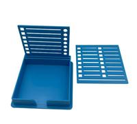 Porta P'ost-it Con 2 Modelli, Dispenser Per Blocchi Adesivi Per Liste Di Cose Da Fares Con Stencil, Organizer Per Blocchi Note Con Modello Di Disegno A Linee, Forniture Da Scrivania Per Uffici, Casa