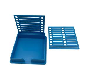 Porta P'ost-it Con 2 Modelli, Dispenser Per Blocchi Adesivi Per Liste Di Cose Da Fares Con Stencil, Organizer Per Blocchi Note Con Modello Di Disegno A Linee, Forniture Da Scrivania Per Uffici, Casa