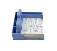 Porta post-it, dispenser per stencil per post-it 3x3 con modello, organizer per blocco note con post-it