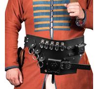 Porta pozione - Cintura rinascimentale per bottiglia di pozione confortevole | Cintura corsetto da cavaliere medievale in stile con vita regolabile e tasca per cintura, cintura rinascimentale di bou