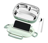 Porta Pranzo Adulti - Contenitori Pranzo Termici Per L'Infanzia Con 3 Scomparti,Stoviglie da Cucina 1000 Ml per Sport Pendolarismo Viaggio Vacanze Lavoro Escursionismo All'aperto,Vacanze Estive