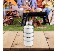 Porta Pranzo Compatto Quattro Strati in Acciaio Inox per Stili di Vita Impegnati