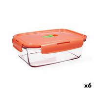 Porta pranzo Ermetico Luminarc Pure Box Holy Bicolore Vetro 1,22 L [6 Unità]